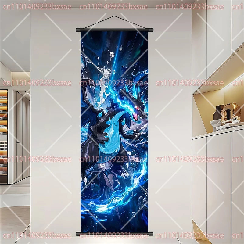 Póster HD de desplazamiento de pared de anime de Pokémon – Dragonite, Gengar, Pikachu, Charizard y legendarios