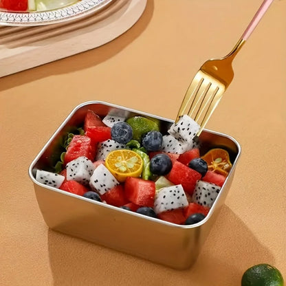 Juego de 5 recipientes de almacenamiento de alimentos de acero inoxidable – Fiambreras herméticas sin BPA para preparación de comidas, oficina y camping