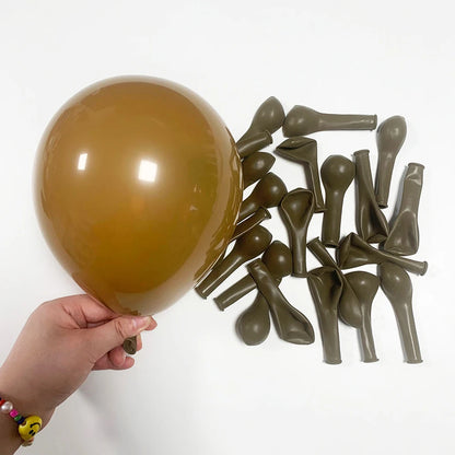 Retro Latex Balloons – 5/10/12/18 Inch White, Sand, Pink, Coffee & Sage Green Balloons for Birthday, Baby Shower & Wedding Decor