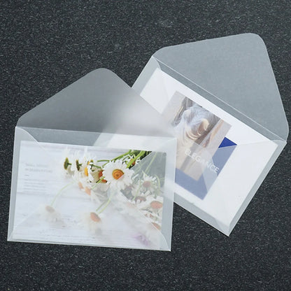Lot de 50 enveloppes vierges translucides pour invitations, cartes postales, cartes de mariage, courriers professionnels et cartes cadeaux