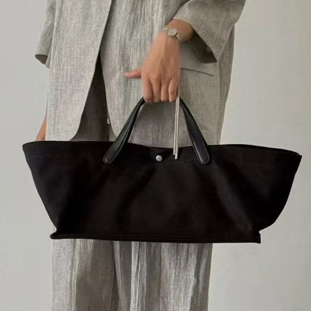 Bolso Tote de Lona y Piel para Mujer – Versátil Bandolera Cruzada y de Hombro, Bolso de Mano Casual y Chic para el Día a Día con un Elegante Diseño de Cartera de Mano para el Trabajo, Viajes y Moda Cotidiana