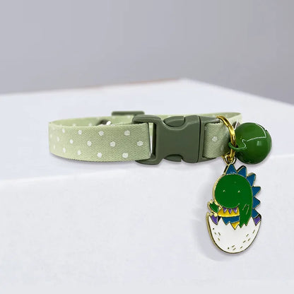 Cute Avocado Cat Collar – Adjustable Plaid Pet Collar with Bell & Candy Avocado Pendant, Cartoon Necklace for Cats & Small Dogs