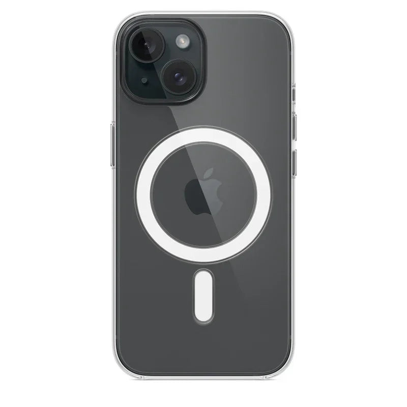 Funda magnética transparente para iPhone 17 Air, 16, 15, 14, 13, 12, 11 Pro Max, Mini, XS y XR – Cubierta protectora de silicona transparente compatible con MagSafe