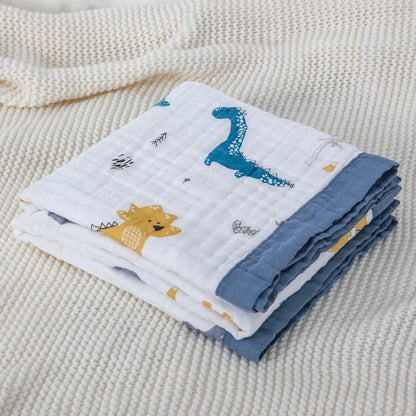 Manta de bebé de gasa 100% algodón de 6 capas – Suave, transpirable, arrullo para recién nacidos, envoltura para bebés y toalla de baño absorbente para bebés