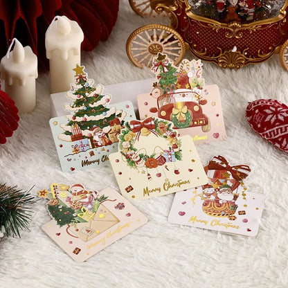 100PCS Foldable Christmas Greeting Cards with Envelopes – Bronzing Xmas Invitation & Gift Cards for Holiday Parties, Home & Decor