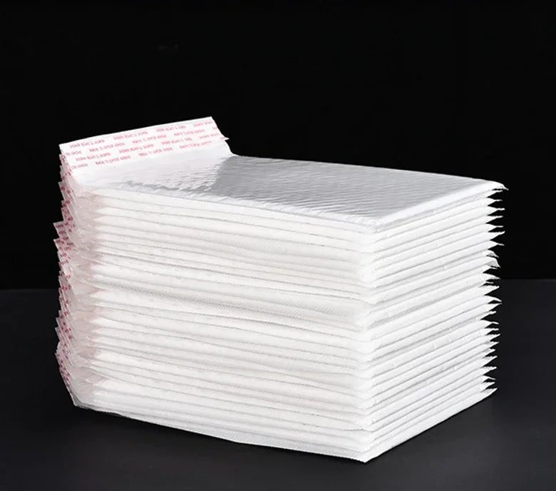 Sobres de burbujas blancos – Sobres de envío acolchados impermeables con autocierre, bolsas de embalaje de burbujas gruesas para envíos seguros (11/15/23 cm)
