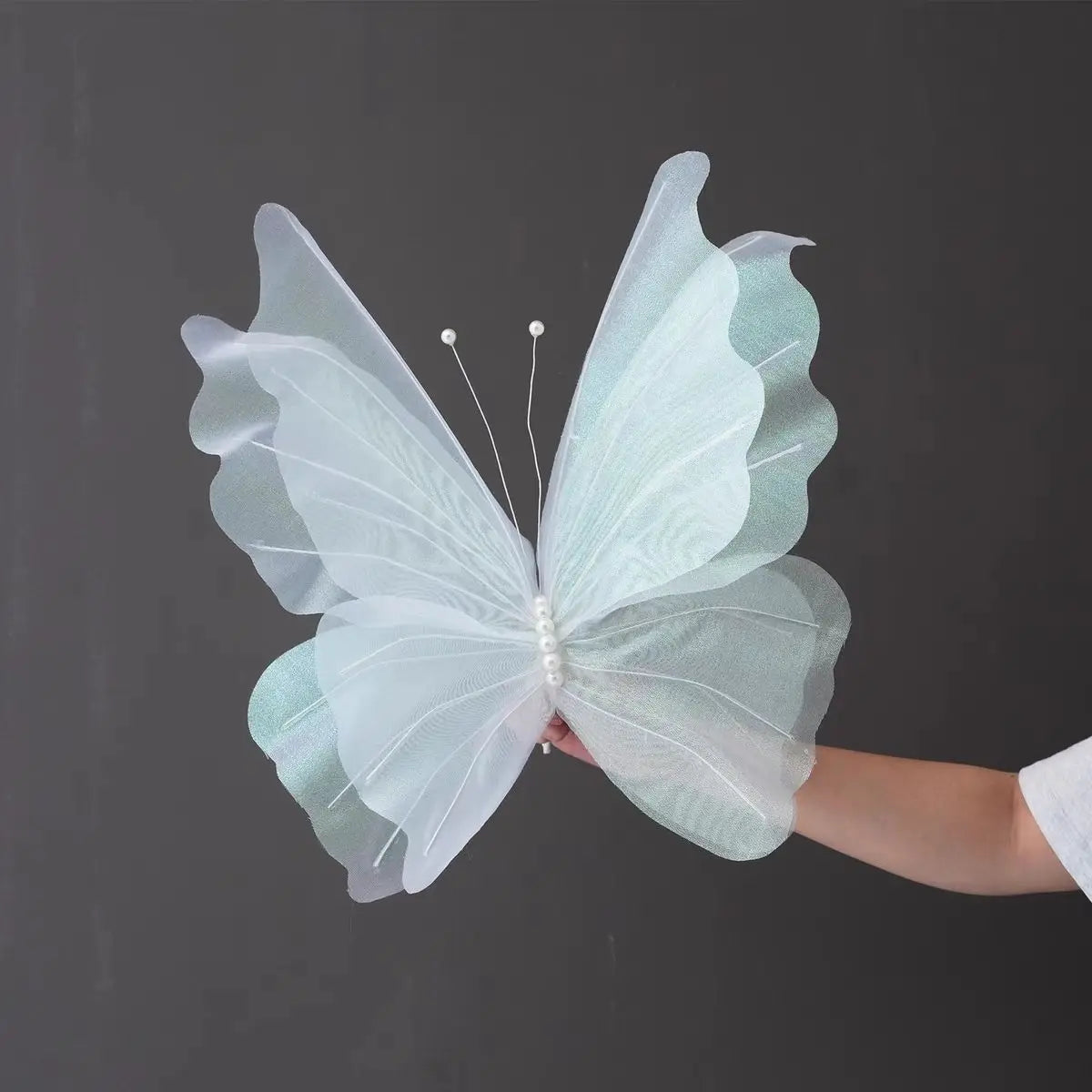3D Gradient Silk Butterflies – Glitter Layered Butterfly Decorations for Weddings, Parties & Photo Props