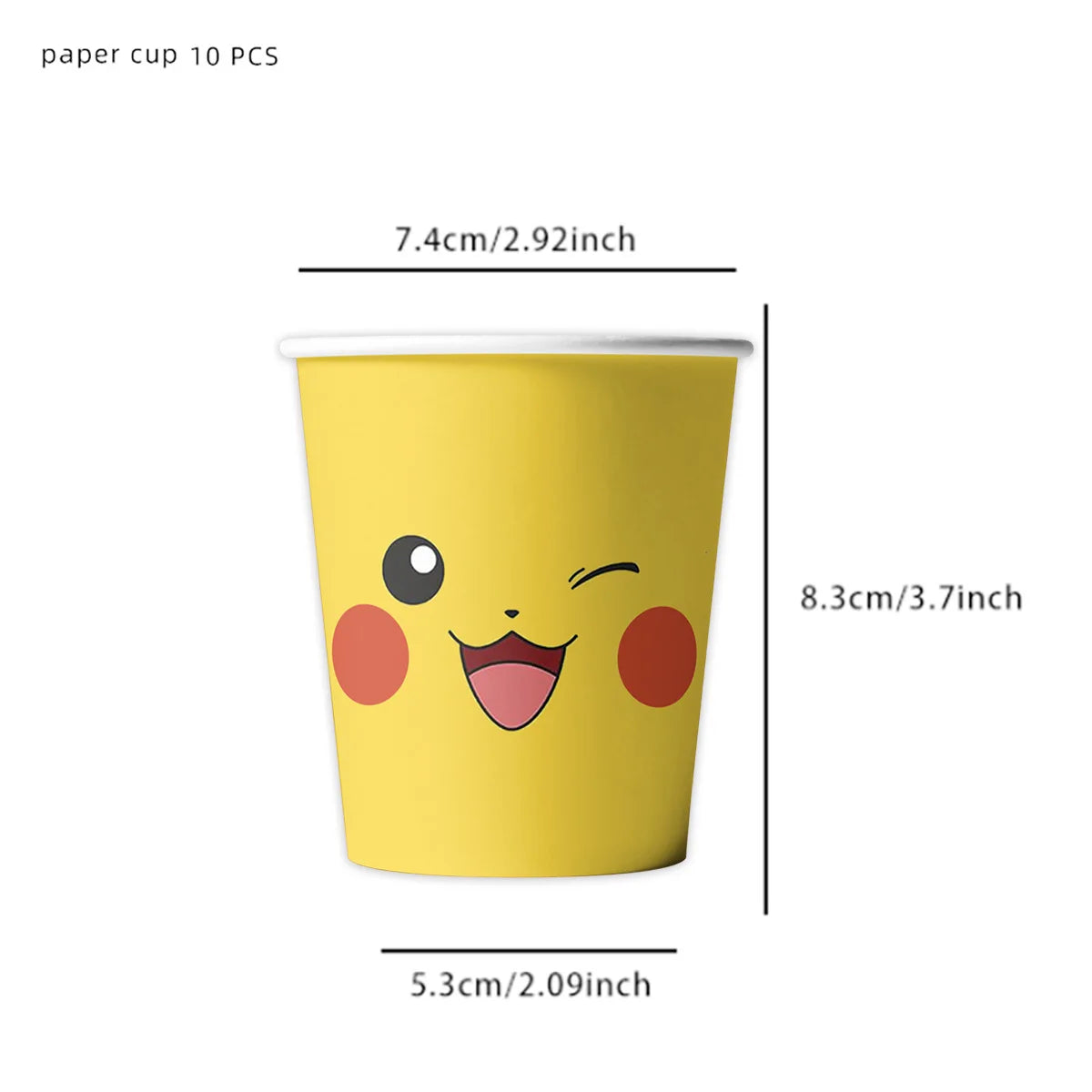 Pokémon Pikachu Birthday Party Decorations Tableware Set – Paper Cups, Plates, Tablecloth, Straws, Banner & Napkins for Kids Party Supplies