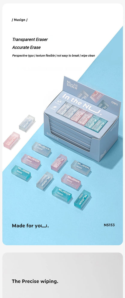 Gomme crayon en caoutchouc souple NUSIGN 2B – Gomme de qualité supérieure pour le dessin et le croquis, idéale pour les étudiants, les artistes, les examens, la peinture, l'école et le bureau
