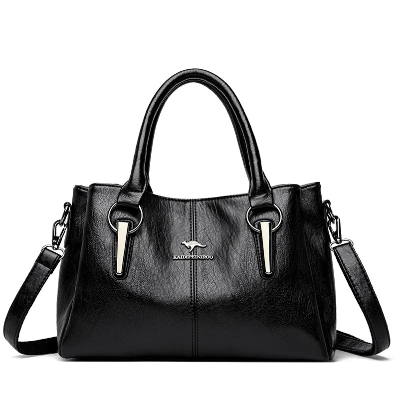Genuine Cow Leather Women's Handbag Luxury Tote Shoulder Crossbody Messenger Bag