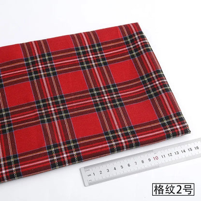 Scottish Style Plaid Fabric – Soft Breathable Cloth for Christmas Skirts, Uniforms, Dresses, DIY Sewing & Background Decor