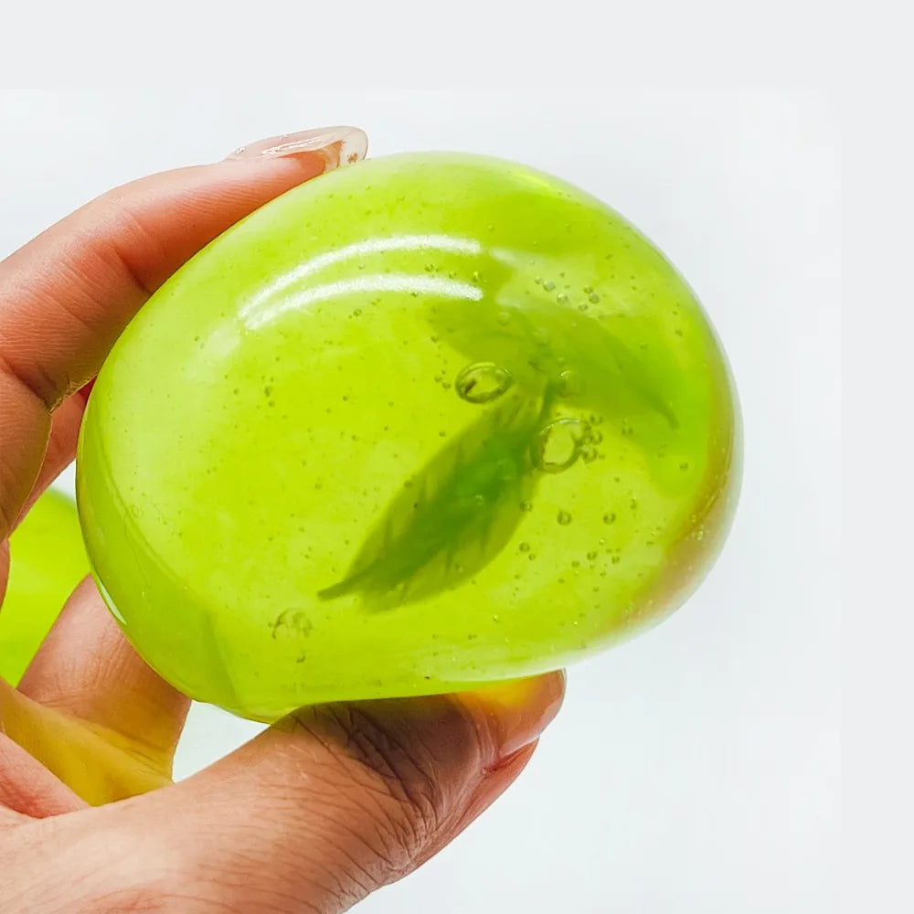 Blue Coconut Oil Squishy Ball – Soft Transparent Quick-Rebound Squeeze Toy, Slow Rising Stress Relief Maltose Squishy Fidget Toy