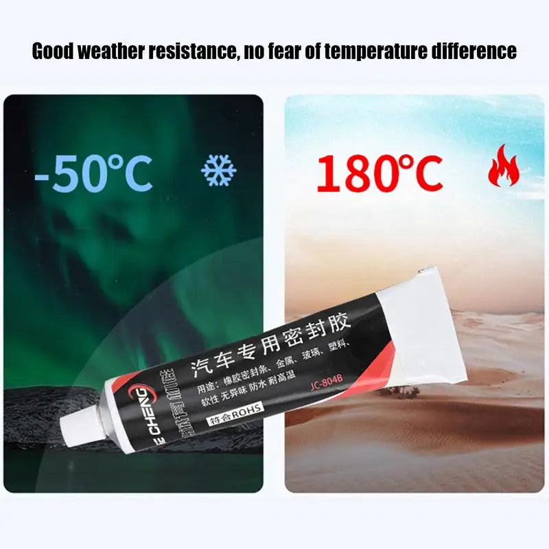 Sellador de parabrisas automotriz de 100 ml – Adhesivo universal impermeable para reparación de ventanas de vidrio, sellado resistente a la intemperie y protección contra fugas