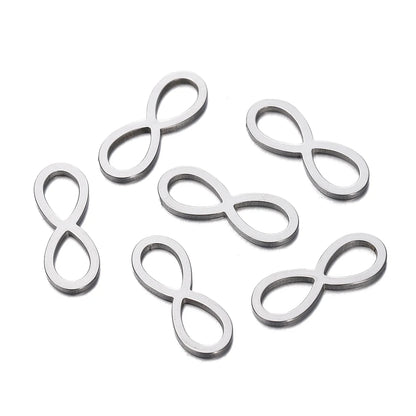 10 breloques géométriques creuses en acier inoxydable pour bijoux – Connecteurs de pendentif pour boucles d'oreilles, colliers et fabrication de bijoux