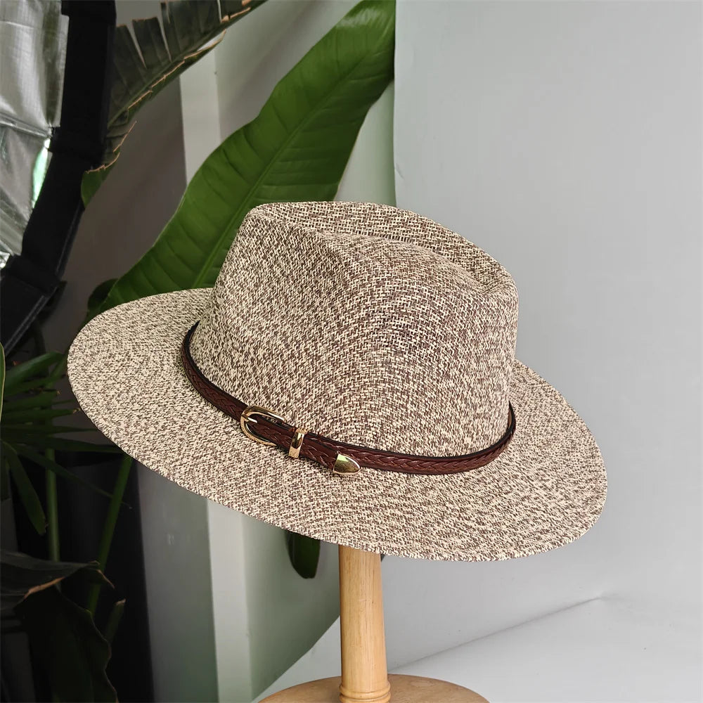 Unisex Panama Straw Hat – British Style Foldable Sun Hat for Men & Women, Beach Hat with Sun Protection for Summer