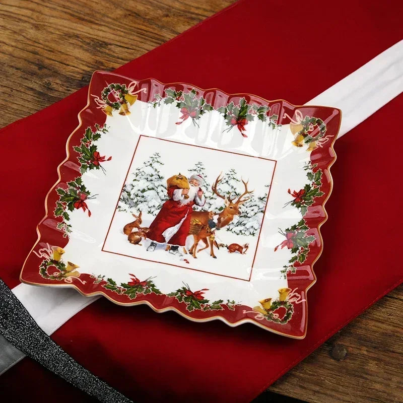 VB Cutlery Christmas Series Dining Collection – Decorative Plates, Deep Soup Bowls, Sugar Pots & Storage Containers