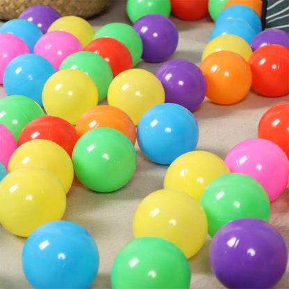 100Pcs Soft Colorful Water Pool Ocean Wave Balls – Outdoor Sports Inflatable Stress Relief Air Balls for Kids, Eco-Friendly Funny Toy Set