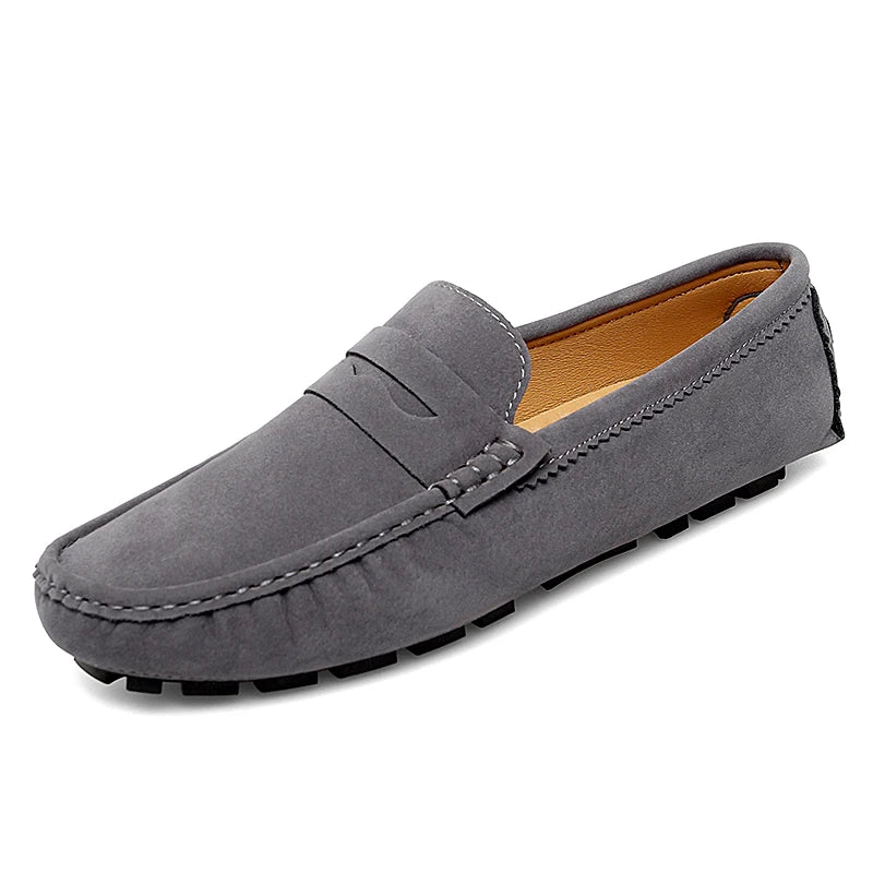 Mocassins en daim pour hommes – Chaussures de conduite décontractées classiques, Chaussures plates confortables à enfiler et Mocassins