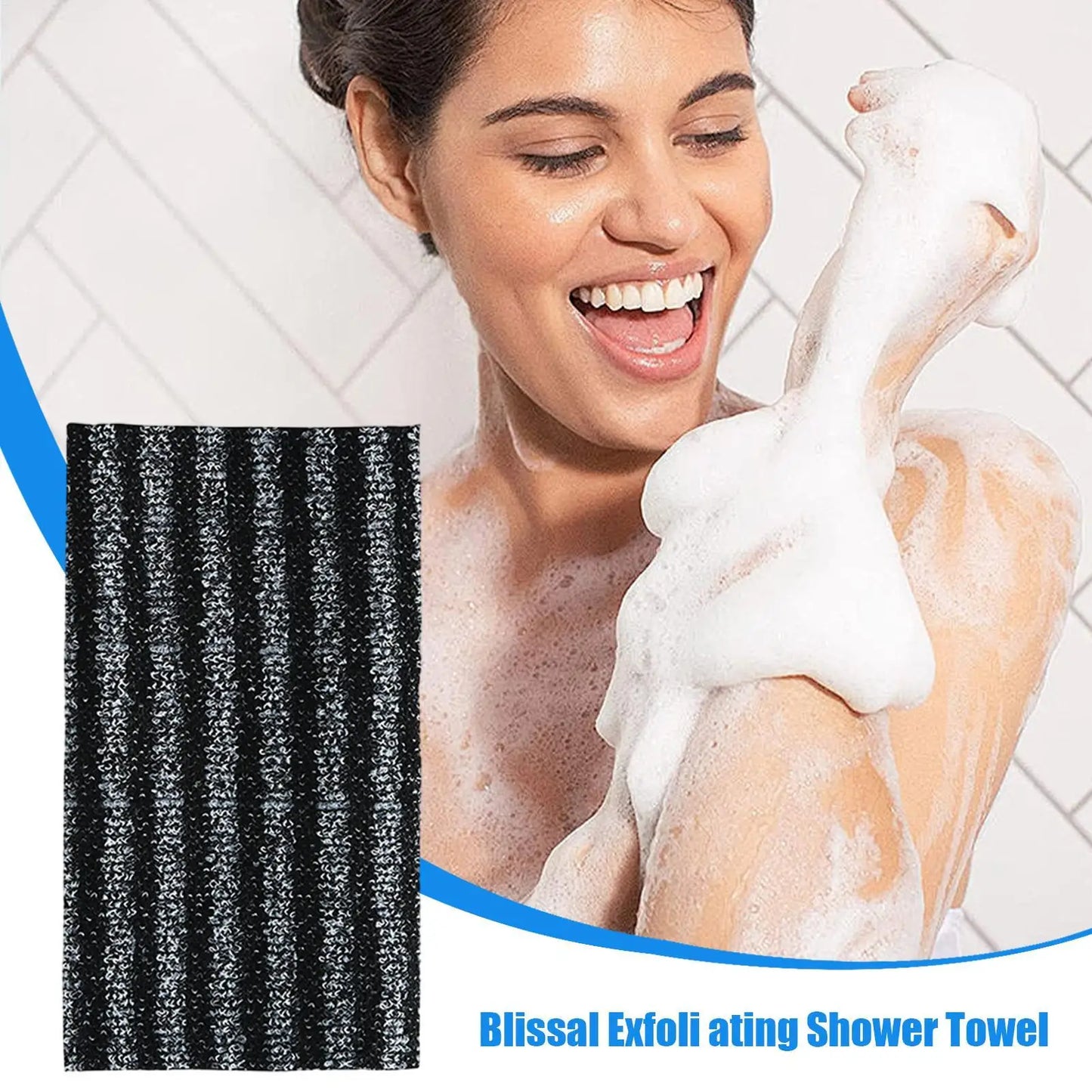 Toalla de baño exfoliante – Estropajo de espalda para el cuerpo, paño de lavado, esponja de ducha suave para limpieza profunda, exfoliación de la piel y accesorios de baño