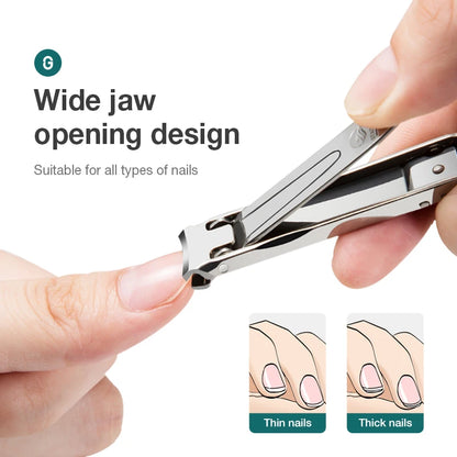 MR.GREEN Ultra-Thin Foldable Stainless Steel Nail Clipper – Portable Travel Fingernail Cutter & Manicure Tool