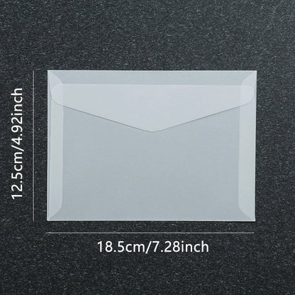 Lot de 50 enveloppes vierges translucides pour invitations, cartes postales, cartes de mariage, courriers professionnels et cartes cadeaux