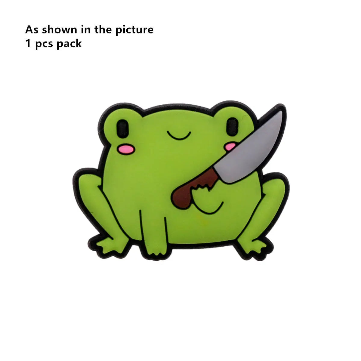 1PC Cartoon Animal Shoe Charm – Cute PVC Clog Pins with Duck, Penguin, Frog, Bear & Pig Designs, Funny Shoe Decorations