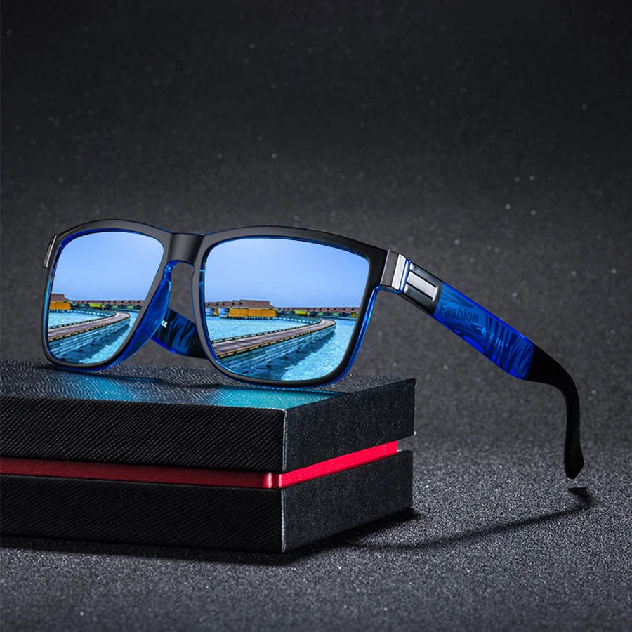 3PCS Classic Square Sunglasses – UV400 Unisex Fashion Eyewear for Men & Women, Colorful Lightweight Shades for Driving, Fishing & Outdoor Use