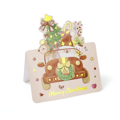 100PCS Foldable Christmas Greeting Cards with Envelopes – Bronzing Xmas Invitation & Gift Cards for Holiday Parties, Home & Decor