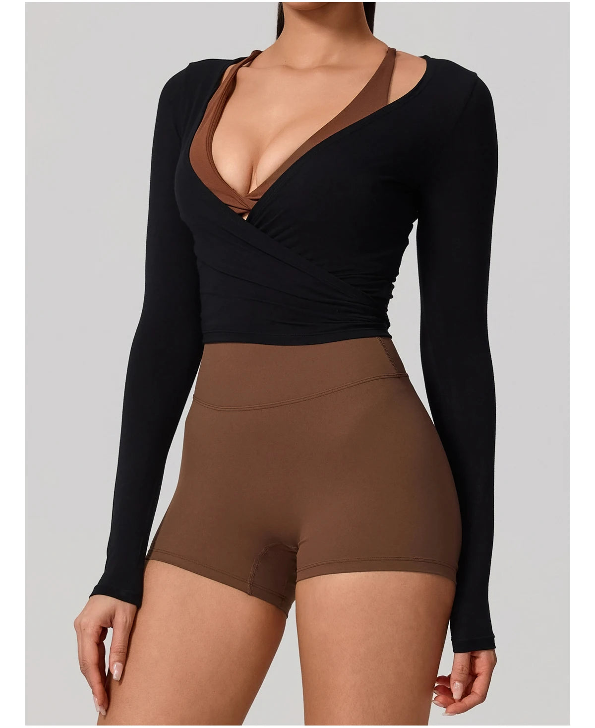 Women’s Long Sleeve Yoga Top – Quick-Dry Breathable Sportswear for Gym, Pilates, Dance & Ballet