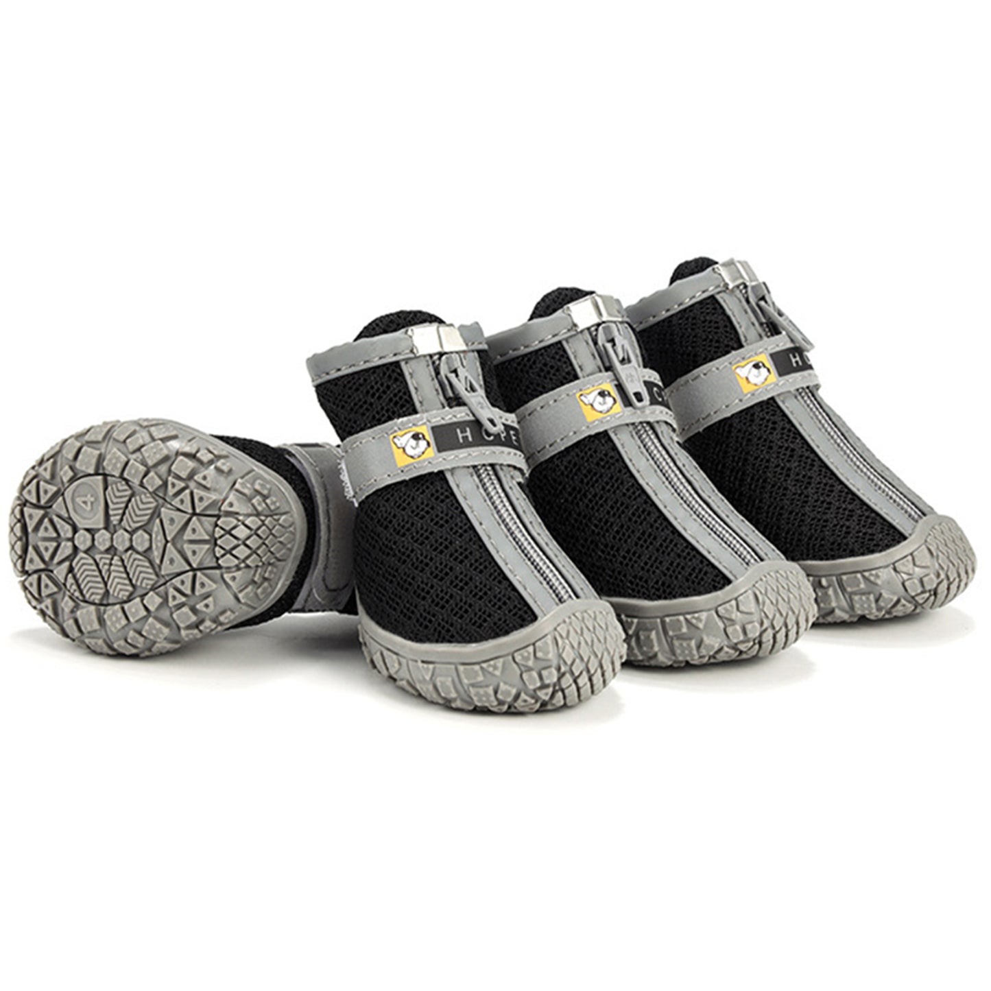 Bottes pour chien à semelles antidérapantes – Chaussures de protection des pattes chaudes et respirantes pour la marche et la randonnée en extérieur