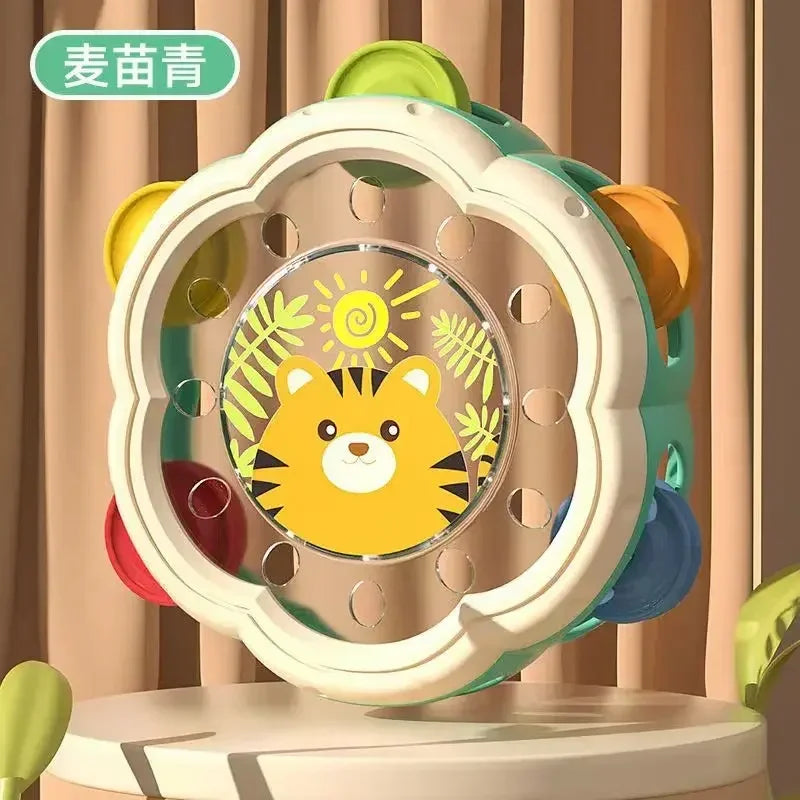Tambor Musical para Bebés – Instrumento Montessori de Aprendizaje Temprano para Niños de 1 a 3 años, Juguete Musical Interactivo para el Desarrollo Manual, Juego Sensorial y Regalo Educativo