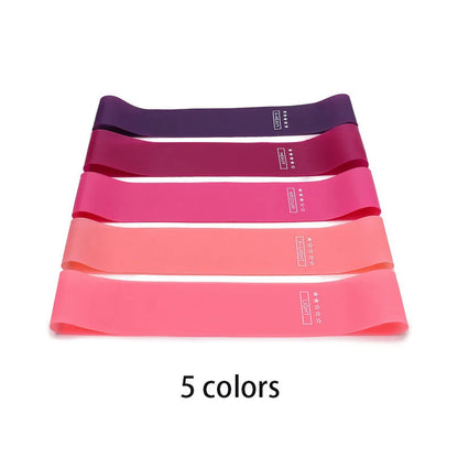 Lot de 5 bandes de résistance pour yoga – Bandes élastiques de Pilates pour musculation, étirements, entraînement musculaire et exercices de fitness à domicile