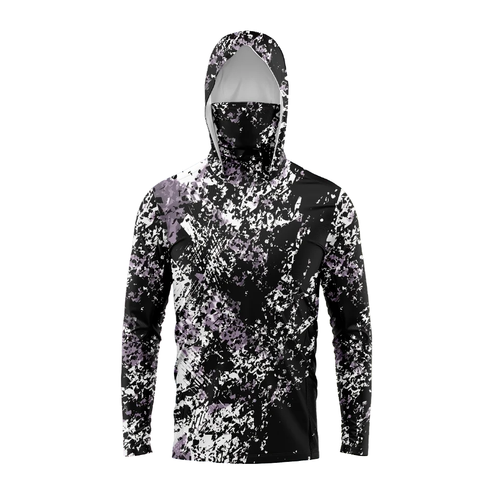 Men's Hooded Fishing Shirt – Long Sleeve UV Protection Performance Fishing Apparel for Outdoor & Angling