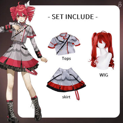 Kasane Teto Cosplay Costume | Adult Carnival Uniform Anime Outfit | Halloween Party & Masquerade Game Costume for Women