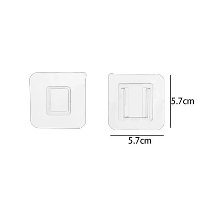 40-Piece Clear Self-Adhesive Wall Hooks – Transparent Traceless Hooks for Kitchen, Bathroom & Home Organization