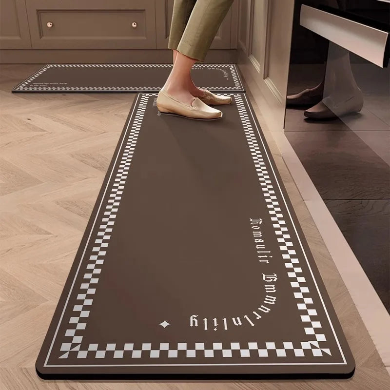 German Kitchen Floor Mat – Waterproof Oil-Resistant Diatomaceous Earth Absorbent Pad, Non-Slip Quick-Dry Dirt-Resistant Kitchen Rug