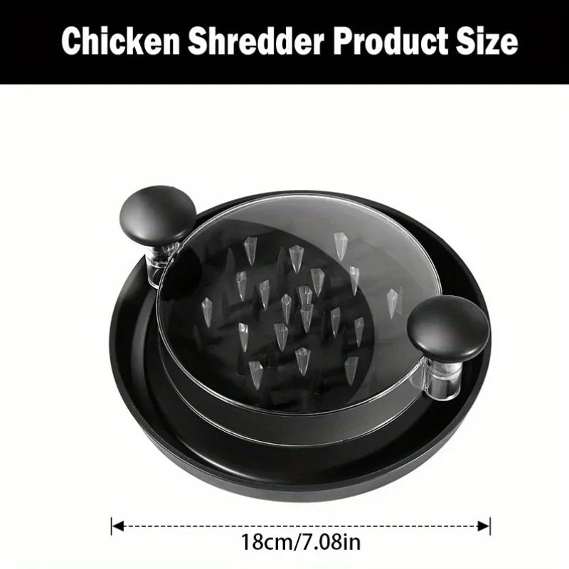 Upgraded Rotating Food Shredder with Transparent Cover – Large Anti-Slip Manual Chopper for Chicken, Beef, Cabbage & Vegetables