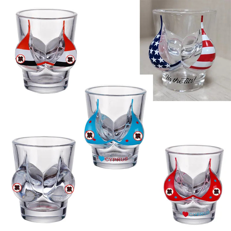 Bikini-Shaped Shot Glass, Sexy Body Vodka Liquor Cup, Novelty Bar Drinkware, Funny Party Drinking Glass for Celebrations and Gifts