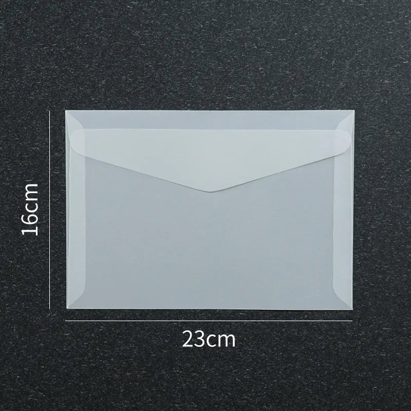 Lot de 50 enveloppes vierges translucides pour invitations, cartes postales, cartes de mariage, courriers professionnels et cartes cadeaux