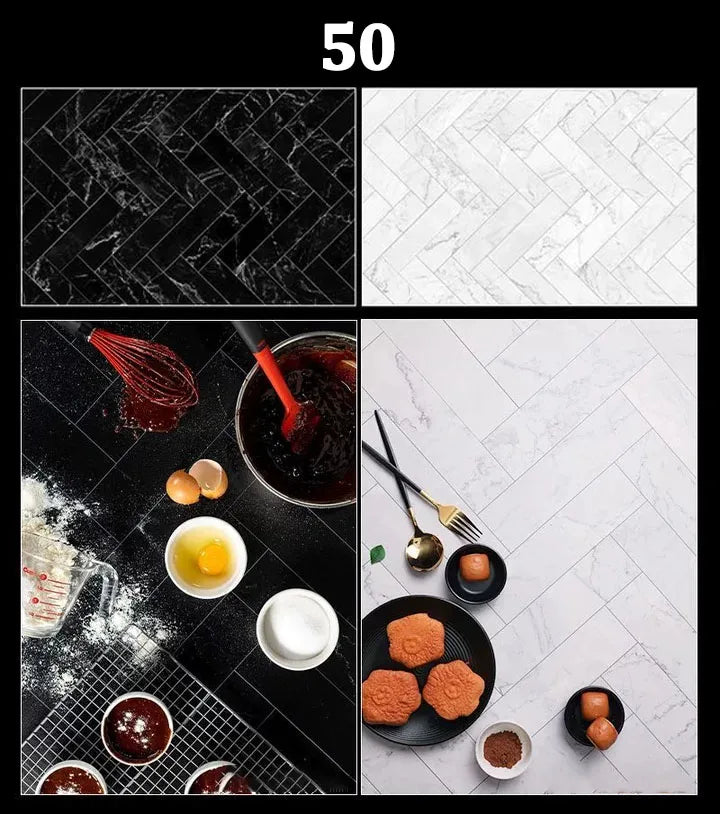 Double-Sided Wood Grain & Marble Photography Backdrop Board 57 × 87 cm – Waterproof Photo Background for Product Photography