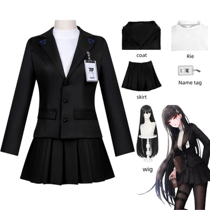 Blue Cosplay Costume Women's JK School Uniform Set – Jacket, Skirt & ID Card