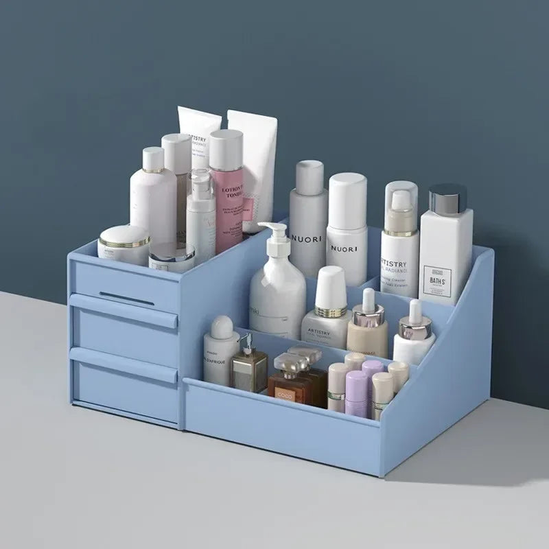 Plastic Desktop Storage Organizer – Multi-Drawer Makeup, Skincare & Office Supply Organizer