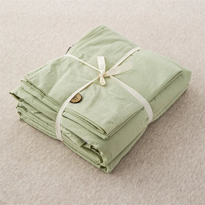 3-Piece 100% Cotton Bedding Set – Duvet Cover & Pillowcase Set for Queen & King Beds