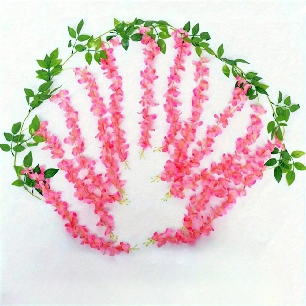 1 guirlande artificielle de lavande – Fleurs suspendues réalistes en plastique pour la décoration de mariage, la fête des mères, la décoration intérieure et l'aménagement de fêtes