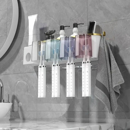 Wall-Mounted Toothbrush Holder – Self-Adhesive Toothbrush Storage Box for Bathroom, Medicine Cabinet & Dorm Room Organization