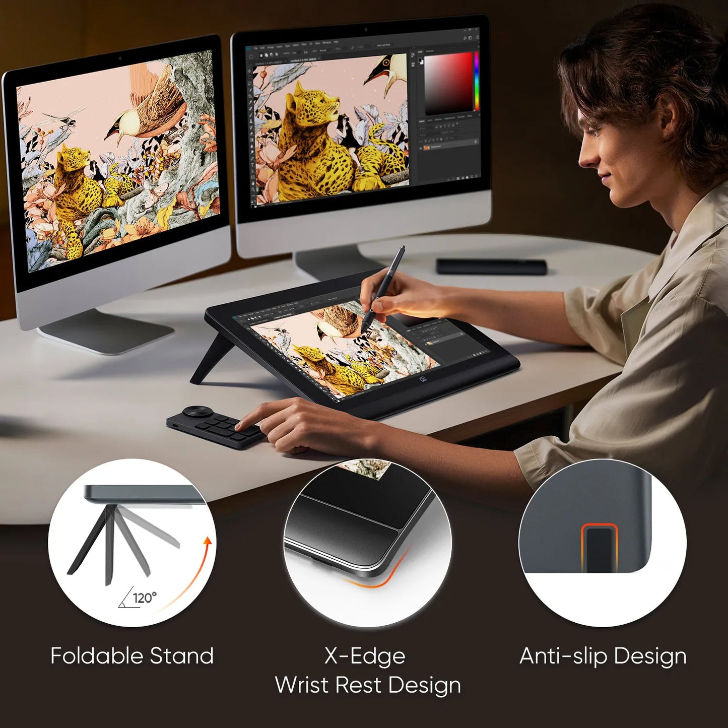 XPPen Artist Pro 16 Gen 2 Drawing Display – 16-Inch 2.5K Graphics Tablet Monitor with 16K Pressure Levels