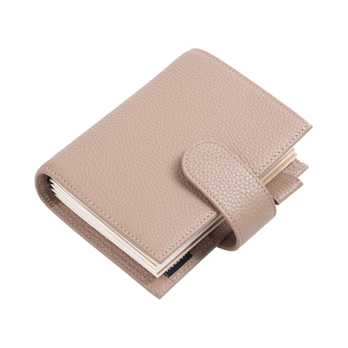 Moterm Passport Size Travel Journal – Genuine Cowhide Pebbled Leather Notebook & Organizer with Double Snap Closure