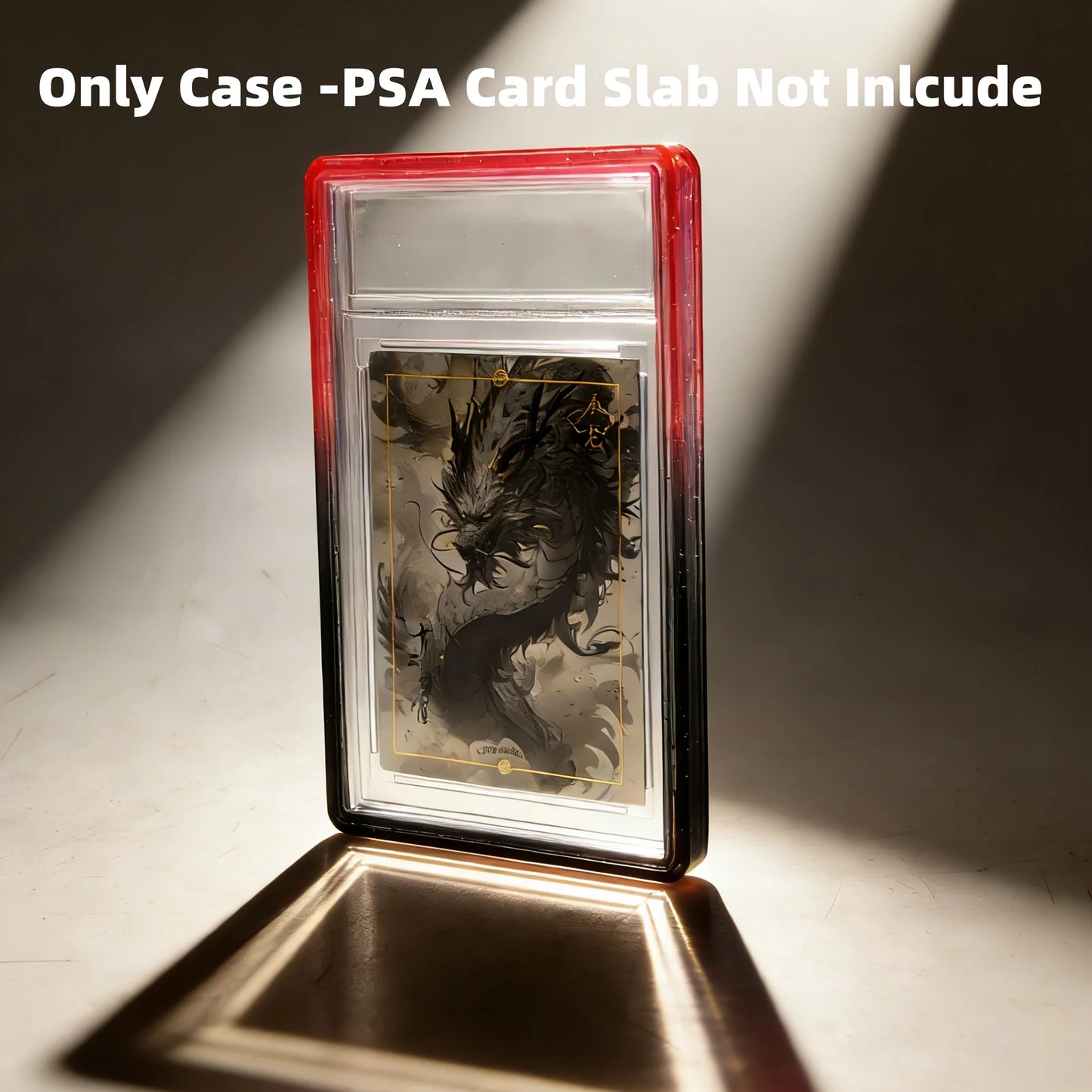 Étui de protection Bumper en TPU à paillettes – Housse de protection avec dos transparent pour cartes à collectionner PSA 35PT