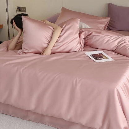 100% Mulberry Silk Bedding Set – Luxury Duvet Cover, Bed Sheet & Pillowcase Set