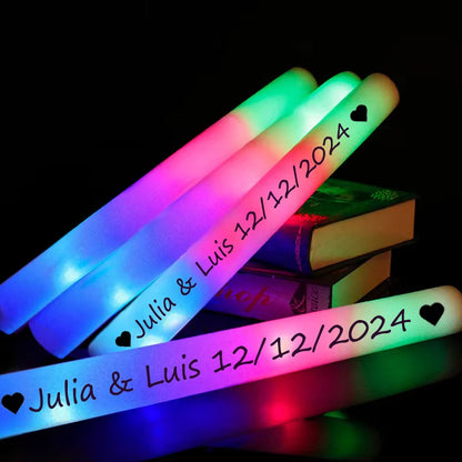 LED Glow Foam Sticks – RGB Light-Up Cheer Sticks for Weddings, Birthdays, Concerts & Parties